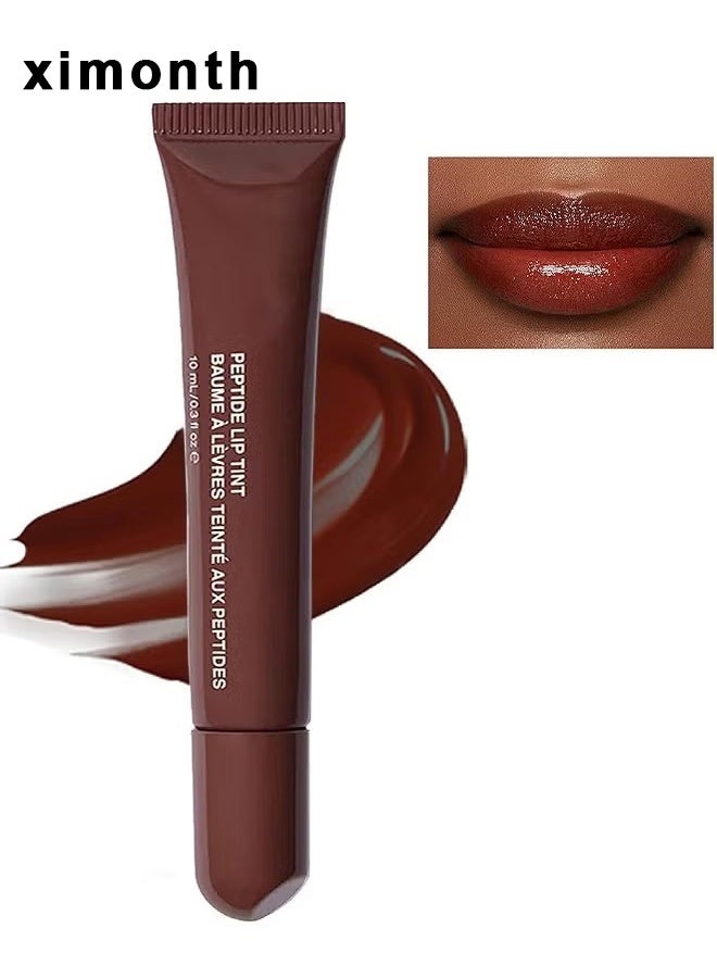 ximonth Peptide Lip Tint, Lip Gloss Lip Balm Moisturizes Lips, Tinted Lipstick, Helps Lock Moisture For Fuller And Softer Lips 10ml (Espresso) - Image 2