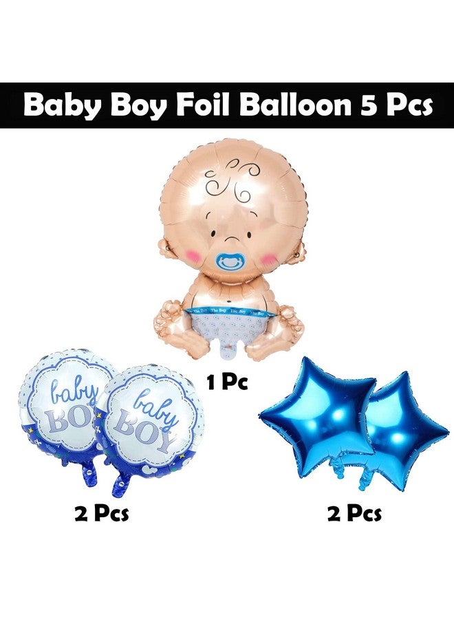 بارتي بروبس عناصر تزيين حفل استقبال المولود من Party Propz - مجموعة من 5 قطع | ديكورات حفل استقبال المولود مع نجمة | بالونات فويل للمولود، بالونات للمواليد للزينة | بالونات للمولود، ديكورات حفل استقبال المولود، متعددة الألوان - Image 2