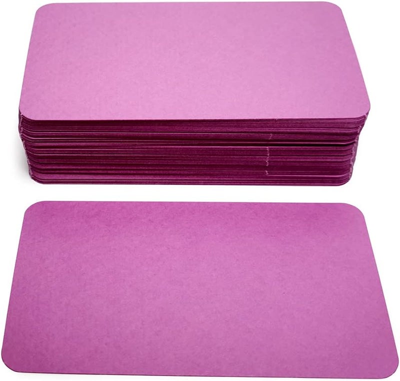 PPAPPAPPIYO 3.5x2 Blank color index cards (100) Paper - Blank (purple) - Image 2