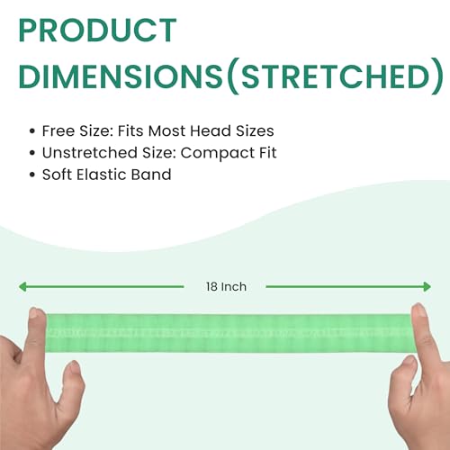 C-Cure Disposable Hair Cap Pack of 100 | 18 Inch Bouffant Cap Stretchable Non Woven Head Cover for Women & Men | Kitchen Hair Net, Surgical Cap, Chef Cooking, Salon & Medical Use – Green - Image 3