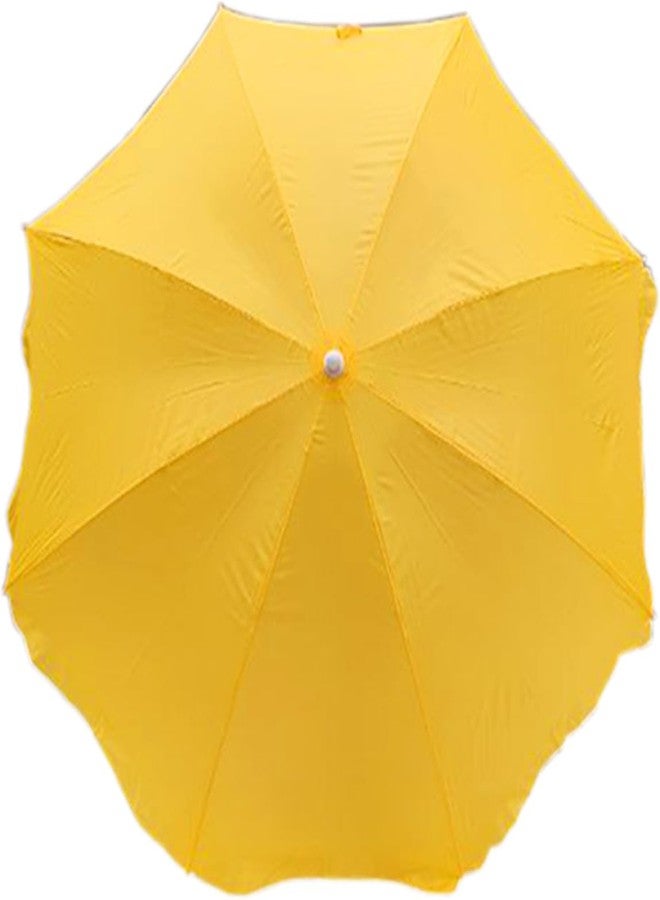 RAINPOPSON Outdoor Garden Umbrella With Stand Big Size Patio Garden Umbrella (Yellow) 8Ft - Image 3