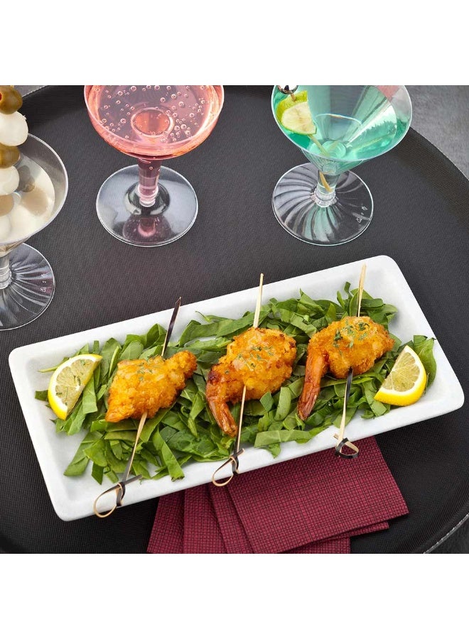 Restaurantware Bar Lux 16 Inch Serving Tray, 1 Round Server Tray - Non-Slip, Raised Edges, Black Plastic Waiter Tray, For Homes, Bars, Restaurants, or Catered Events, Serve Drinks and Meals  - Image 3