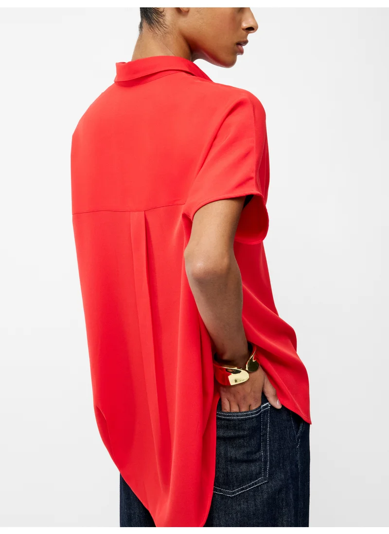 فرنش كونكشن V Neck Regular Polyester Blouse