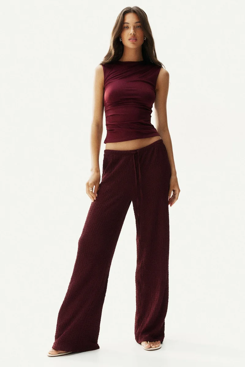 H&M Crinkled drawstring trousers