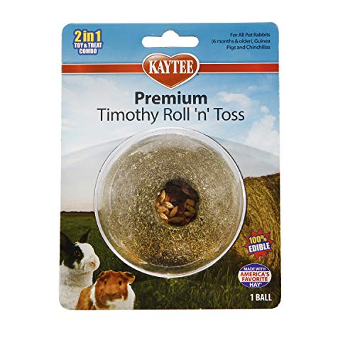 Kaytee Timothy Roll 'n' Toss Toy and Treat for Pet Rabbits, Guinea Pigs, and Chinchillas - Image 4