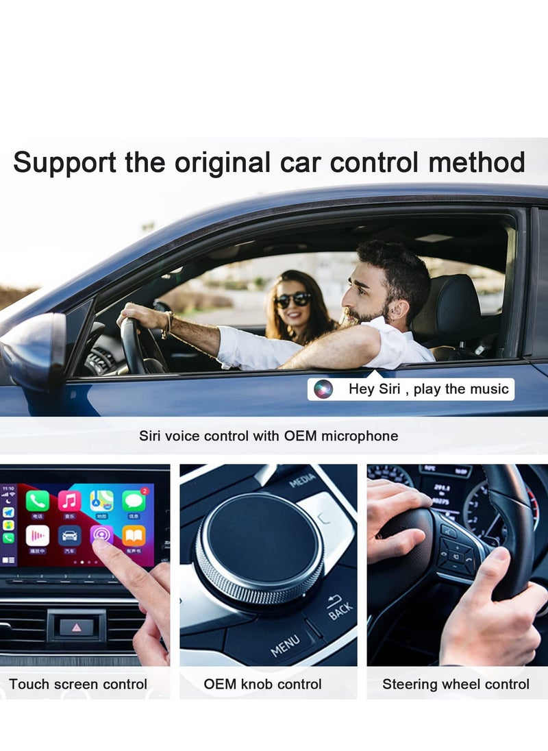 MAKINO - Wireless CarPlay Adapter for iPhone, Wireless Carplay Dongle Converts Factory Cars Wired Carplay to Wireless, Carplay Bluetooth Adapter, 5Ghz WiFi Auto-Connect Online Update, Support iOS 13+, Black - Image 1