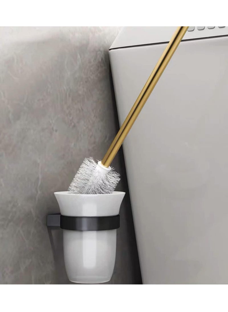 MONOGUE 3PCS Bathroom Accessories Bath Hardware Set  Towel Rack Double Toilet Brush Wall Hanging Basket. - Image 2