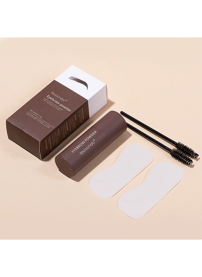 ibcccndc - Eyebrow Powder，Eyebrow Stamp Stencil Kit Long Lasting & Waterproof ​Eyebrow Stamp and Shaping Kit for Perfect Brow with 10 Reusable Eyebrow Stencil and 2 Spiral Eyebrow Brushes - Light Brown - Image 1