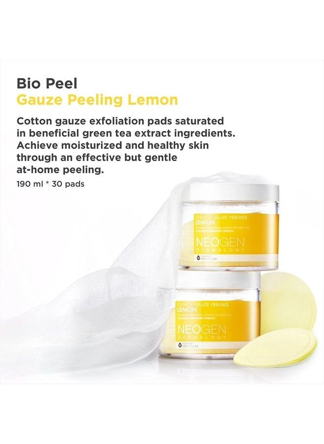DERMALOGY by NEOGENLAB Bio-Peel Gauze Peeling Pads (Lemon, 30 pads) - Exfoliating & Brightening Peeling Pad with PHA & Lemon & Lemongrass - Korean Skin Care  - Image 4