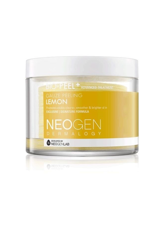 DERMALOGY by NEOGENLAB Bio-Peel Gauze Peeling Pads (Lemon, 30 pads) - Exfoliating & Brightening Peeling Pad with PHA & Lemon & Lemongrass - Korean Skin Care  - Image 1