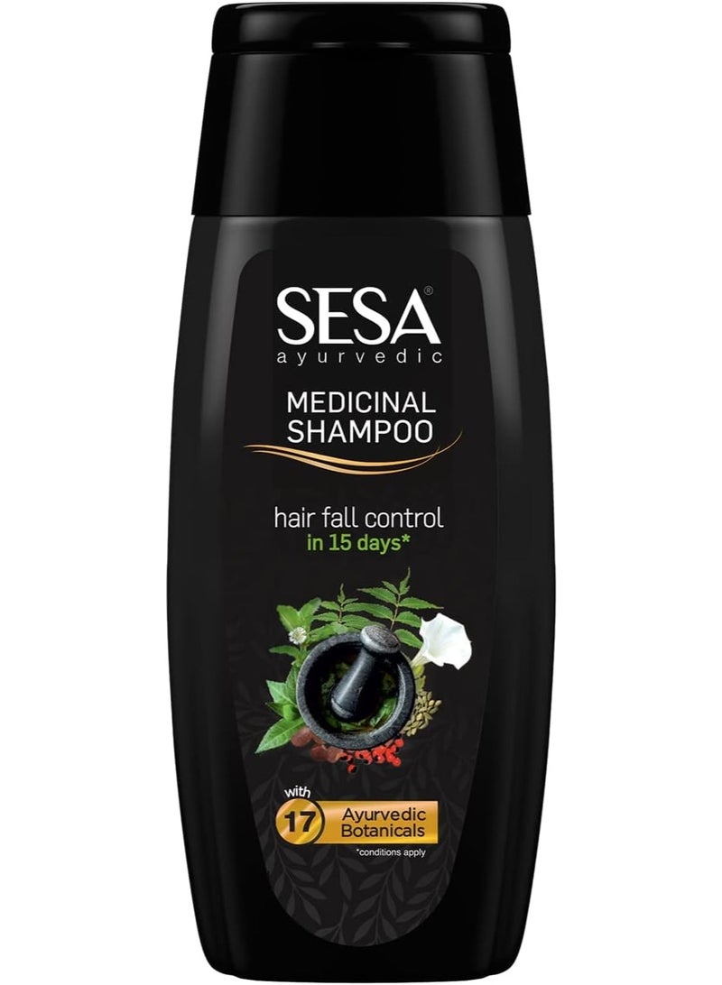 سيسا شامبو سيسا الأيورفيدي الطبي للتحكم في تساقط الشعر وتحفيز نموه | يحتوي على برينجراج و16 عشبة نادرة | مناسب لجميع أنواع الشعر | خالٍ من البارابين | 200 مل (عبوة واحدة) - Image 1