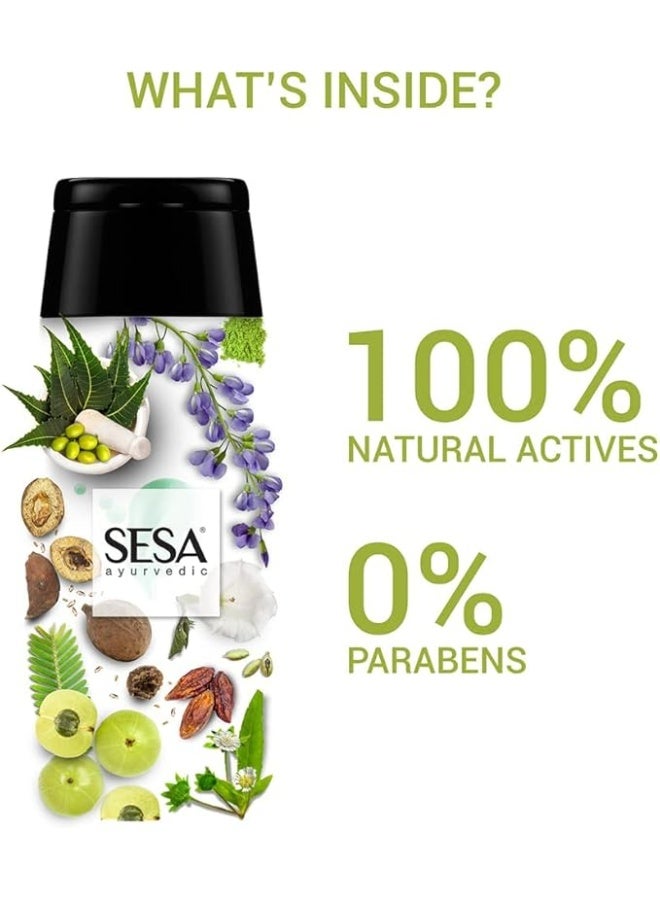 سيسا شامبو سيسا الأيورفيدي الطبي للتحكم في تساقط الشعر وتحفيز نموه | يحتوي على برينجراج و16 عشبة نادرة | مناسب لجميع أنواع الشعر | خالٍ من البارابين | 200 مل (عبوة واحدة) - Image 3