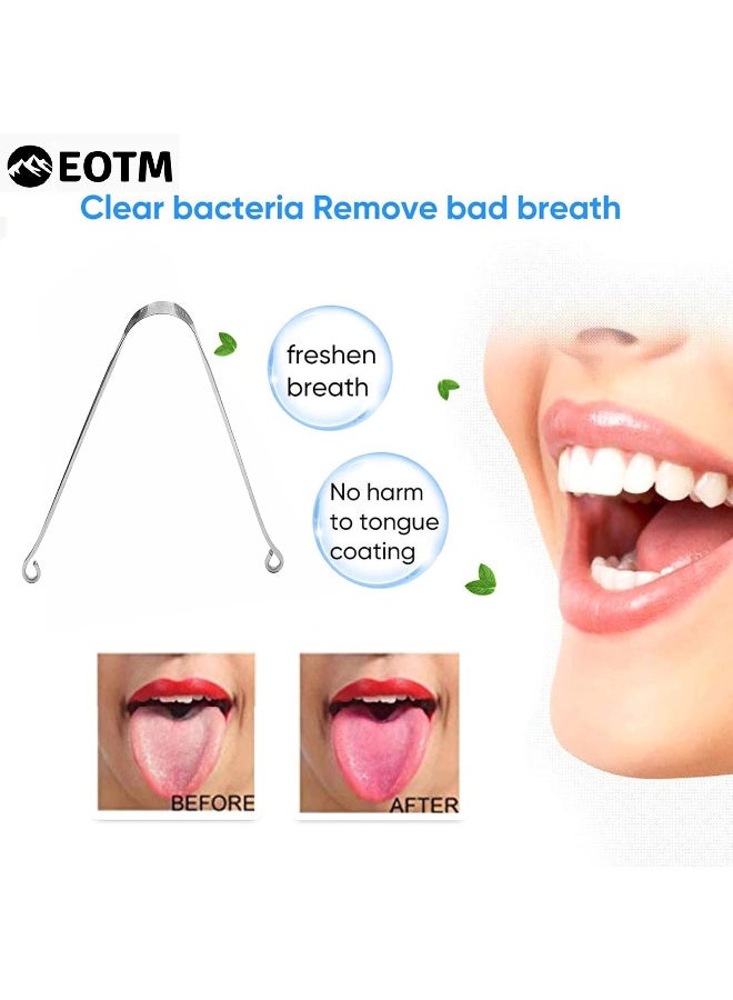 EOTM Pack Of 2 Flexible Oral Hygiene Tongue Scraper Cleaner For Adults - Image 4
