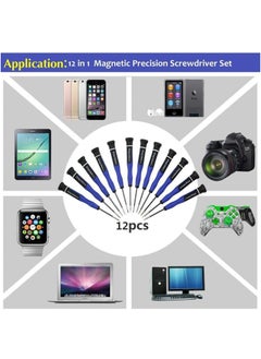 Generic 12 in 1 Magnetic Pentalobe Screwdriver Set P2 P5 Triwing Torx T2 T4 T5 T6 T8 Flathead Phillips Screwdrivers Repair Kit for iPhone 13/ 12 MacBook iPod iTouch phone tablet laptop  - Image 5
