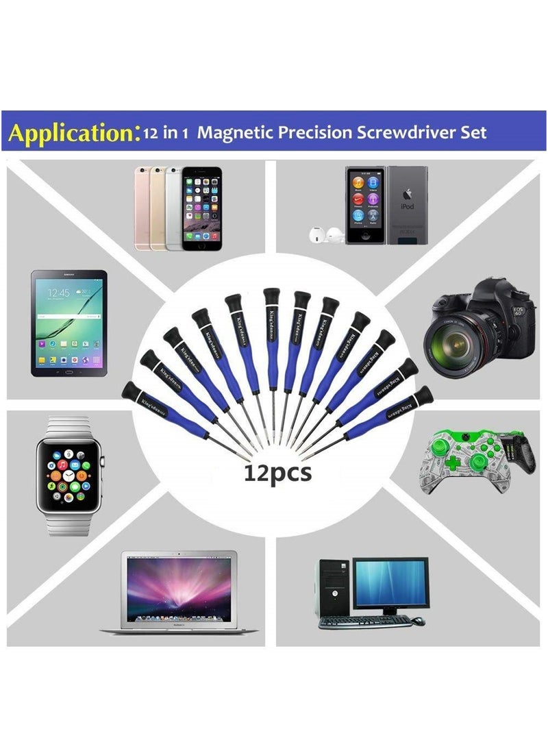 Generic 12 in 1 Magnetic Pentalobe Screwdriver Set P2 P5 Triwing Torx T2 T4 T5 T6 T8 Flathead Phillips Screwdrivers Repair Kit for iPhone 13/ 12 MacBook iPod iTouch phone tablet laptop  - Image 5