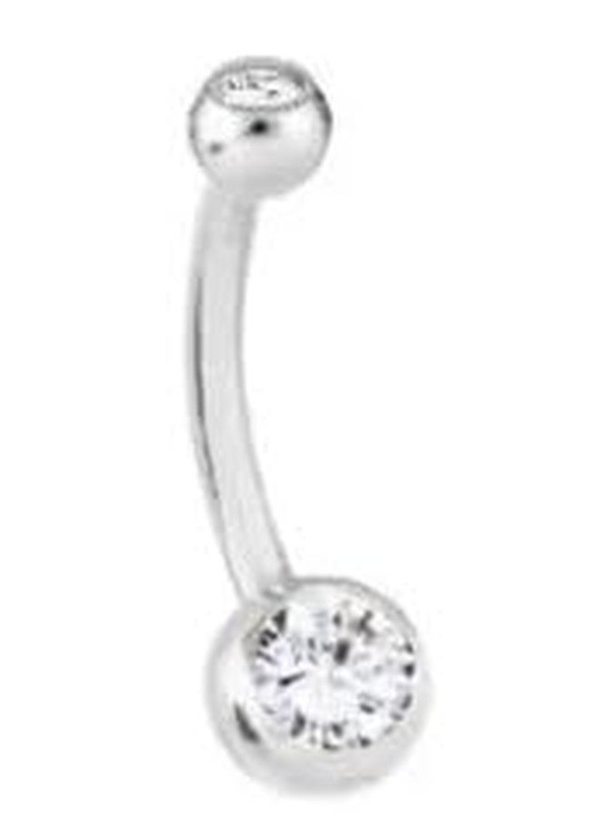 SHIELD PLUS Belly Button Rings, Internally Threaded 14mm Long Belly Ring, Round CZ Navel Rings for Women Men - Image 5