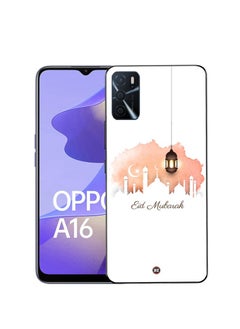 Protective Printed Mobile Back Cover  Curve Moon Ramadan Kareem For Oppo A16