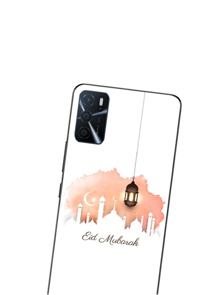 Service Zone - Protective Printed Mobile Back Cover  Curve Moon Ramadan Kareem For Oppo A16 - Image 1