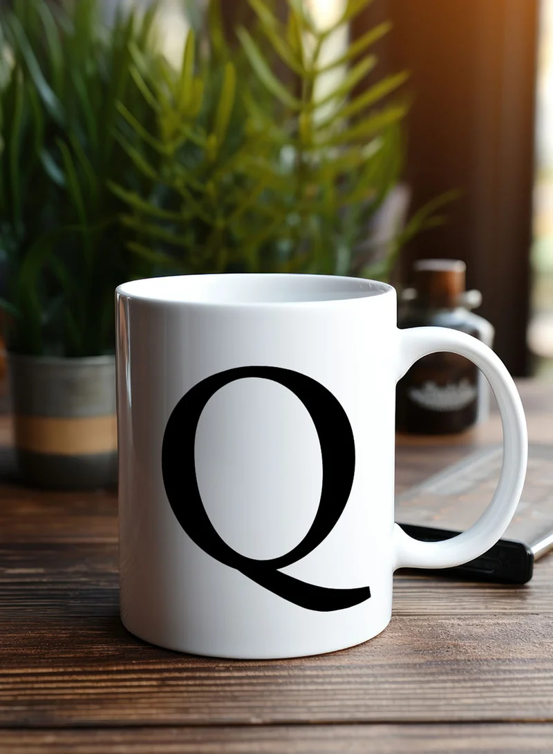 لوحة كوب سيراميك  أونصة بتصميم حرف  على الجانبين