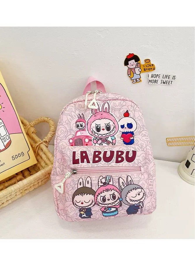 لابوبو حقيبة أطفال حقيبة ظهر للأطفال الصغار حقيبة ظهر مدرسية للأطفال حقيبة كتب خفيفة الوزن للفتيات من عمر سنتين فما فوق لون وردي - Image 3