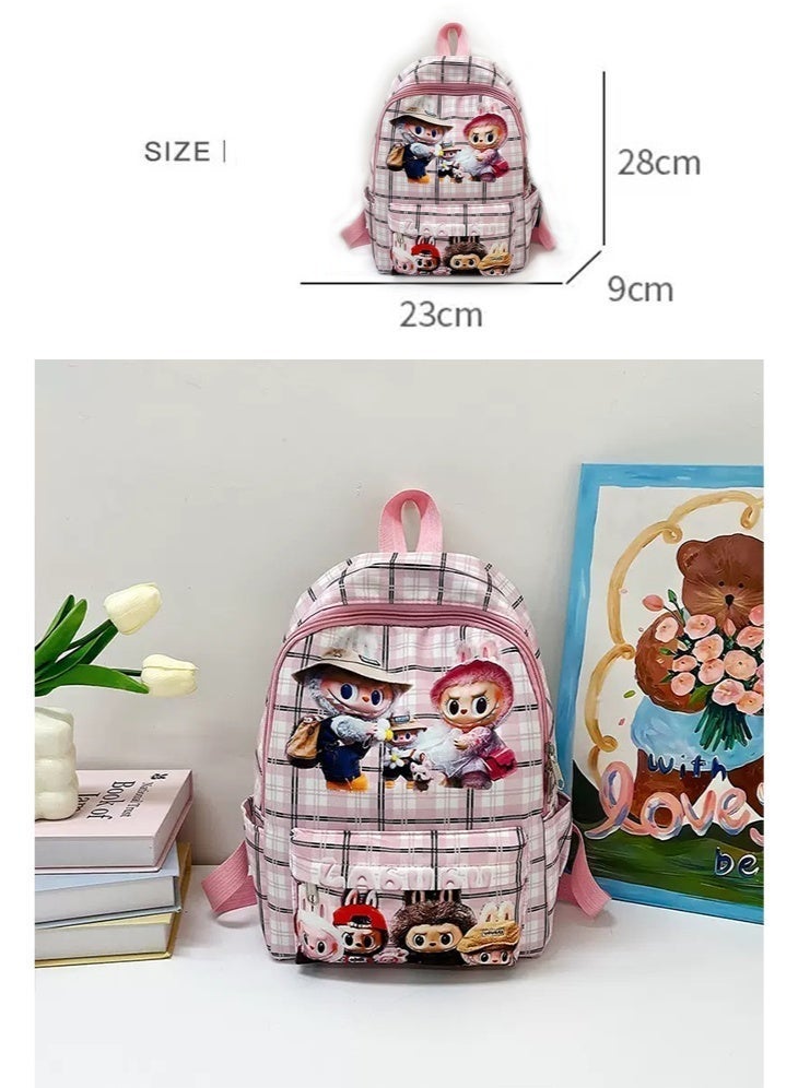 LABUBU Kids bag Toddler Backpack Kids Kids School Backpack Lightweight Bookbags for Girls 2 age+ Pink - Image 3
