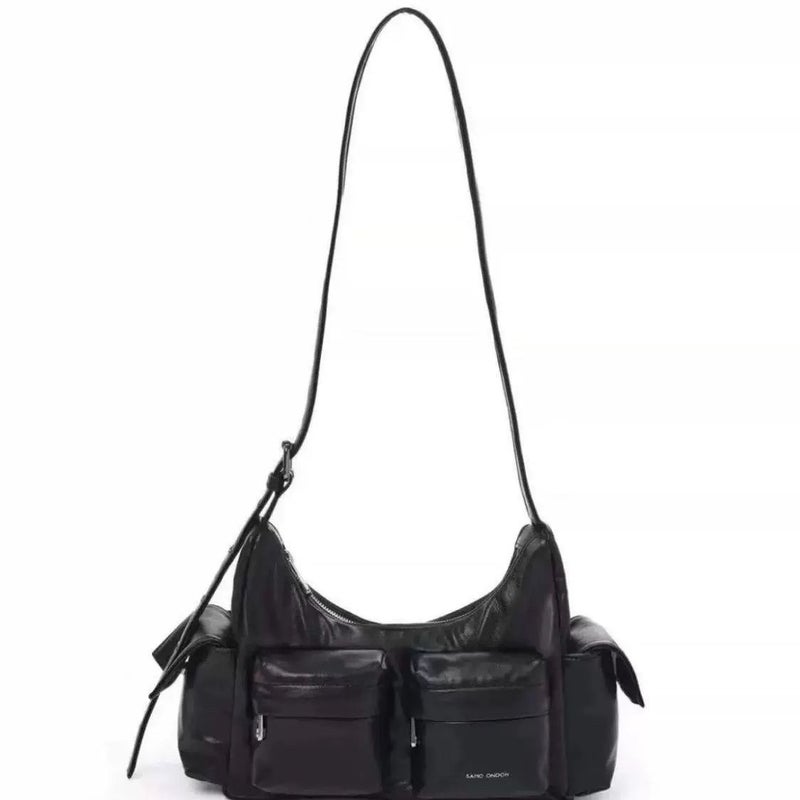 Samo Ondoh Korean Fashion Women''s Underarm Motorcycle Shoulder Bag Multi-Pocket Adjustable Crossbody Bag - Image 1