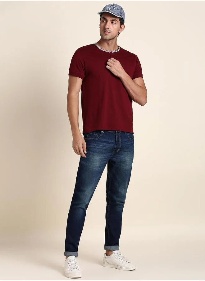 Dennis Lingo Mid Wash Slim Fit Jeans by Styli