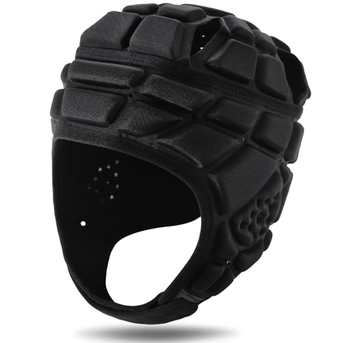 KRUI Soft Shell Helmet 7v7 Flag Football Helmet Scrump Cap Soft Padded Rugby Helmet Headguard Adjustable Breathable EVA Foam Impact Resistant for Youth Adults - Image 1