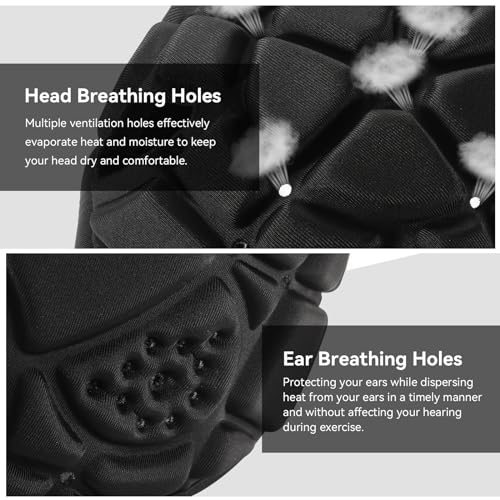 KRUI Soft Shell Helmet 7v7 Flag Football Helmet Scrump Cap Soft Padded Rugby Helmet Headguard Adjustable Breathable EVA Foam Impact Resistant for Youth Adults - Image 4