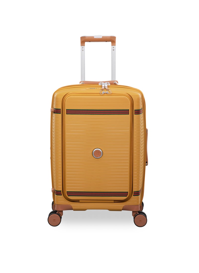 it Luggage Illustrious II, Unisex Polypropylene Material Hard Case Luggage, 8x360 degree Spinner Wheels, Expandable Trolley Bag, Double TSA lock, SKU15-3108B08, Cabin With Packet Size, Color Mustard Sand  - Image 2