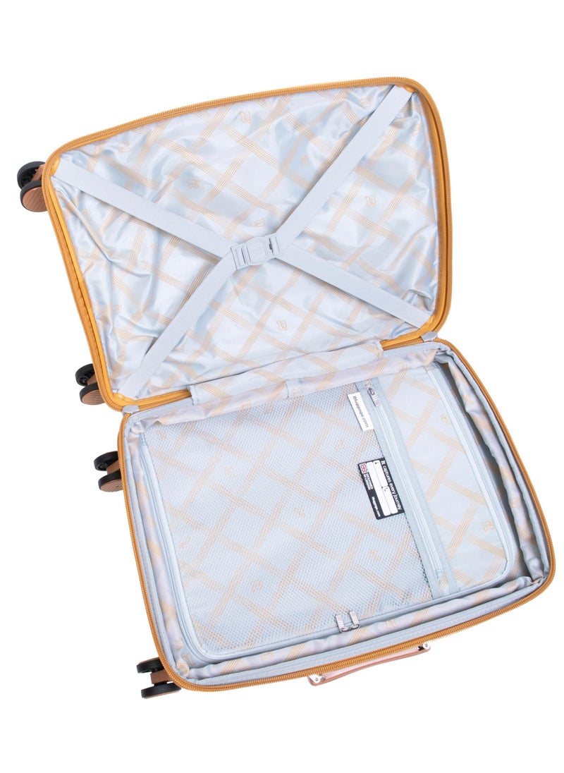 it Luggage Illustrious II, Unisex Polypropylene Material Hard Case Luggage, 8x360 degree Spinner Wheels, Expandable Trolley Bag, Double TSA lock, SKU15-3108B08, Cabin With Packet Size, Color Mustard Sand  - Image 4