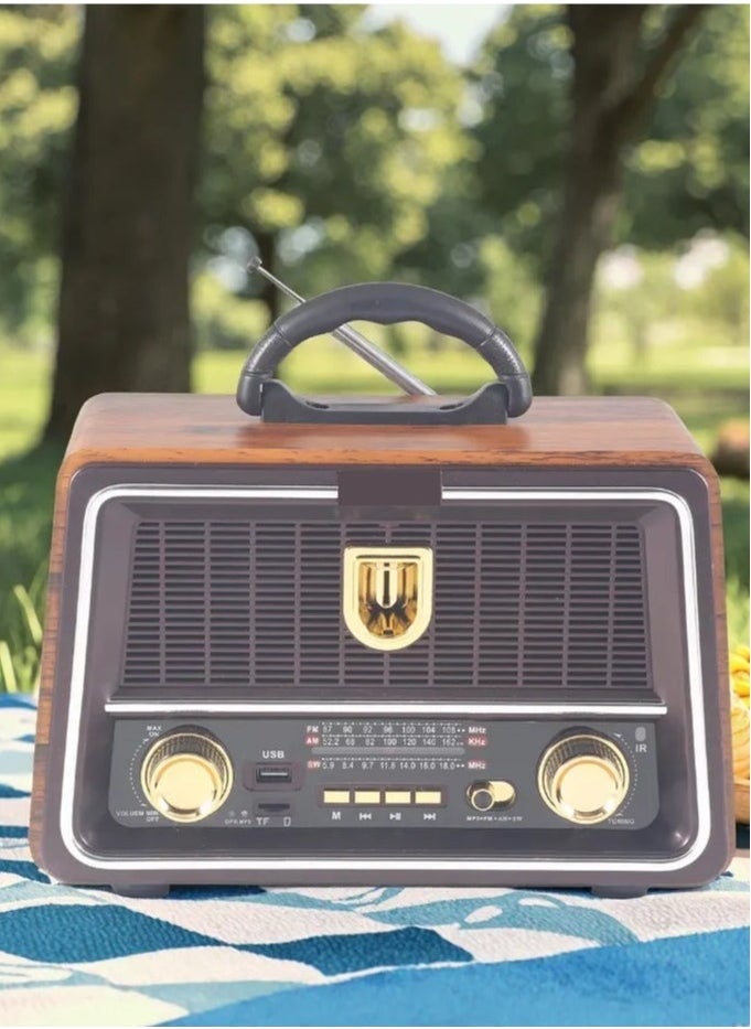 Denx Rechargeable Radio, Portable Radio Am Fm Transistor With Best Sound, Solar/Battery Operated Radio, Support Tf Card/Usb Playing  - Image 4