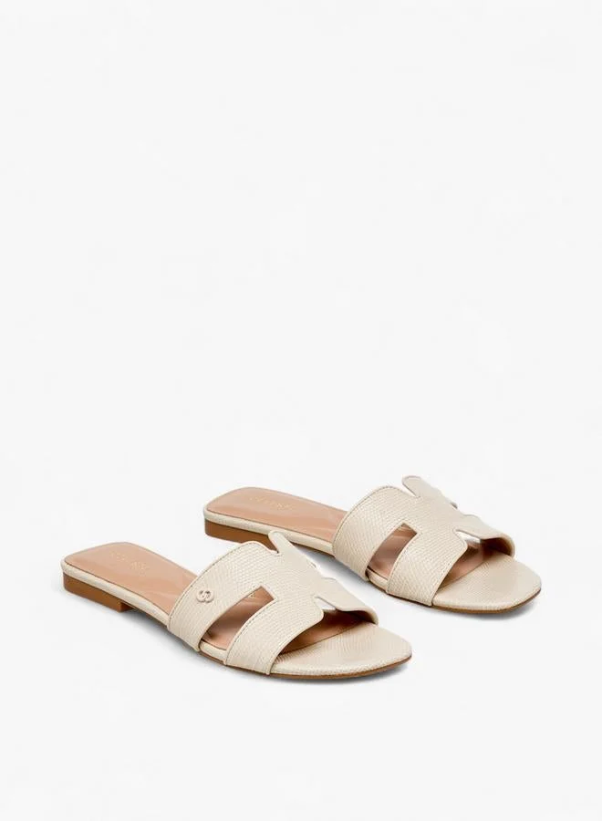 Celeste Women Animal Textured Slide Sandals