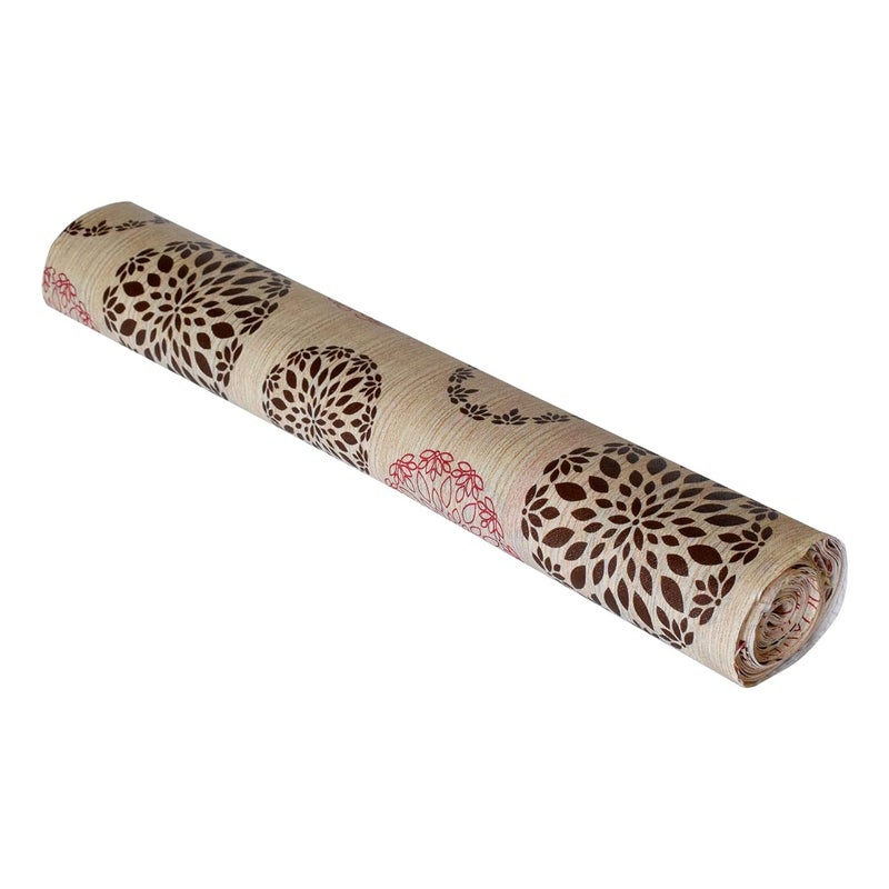 Kuber Industries Heart Home Rangoli Printed Shelf Liners for Kitchen ShelvescupboardsWardrobeDrawer 5 Mtr Sand - Image 5