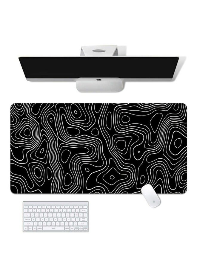 Large Mouse Pad Extended Gaming Non-Slip Rubber Base Office Desk Keyboard Mouse Pads (800 * 300 * 3mm）Black  - Image 4