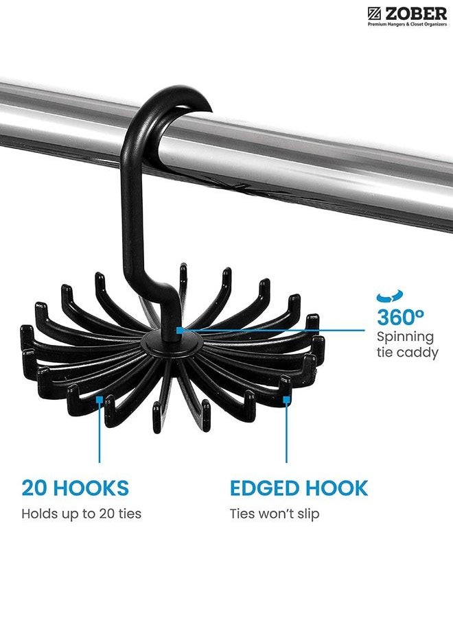 Space Saving Tie and Belt Rack Hangers  (4 Pack)