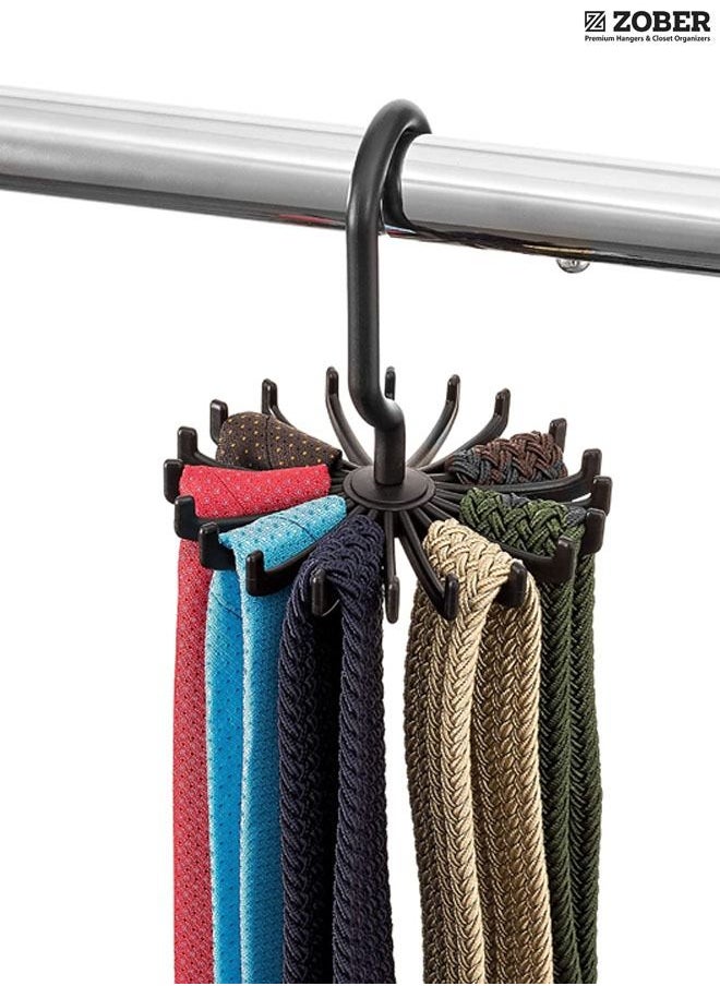 Space Saving Tie and Belt Rack Hangers  (4 Pack)