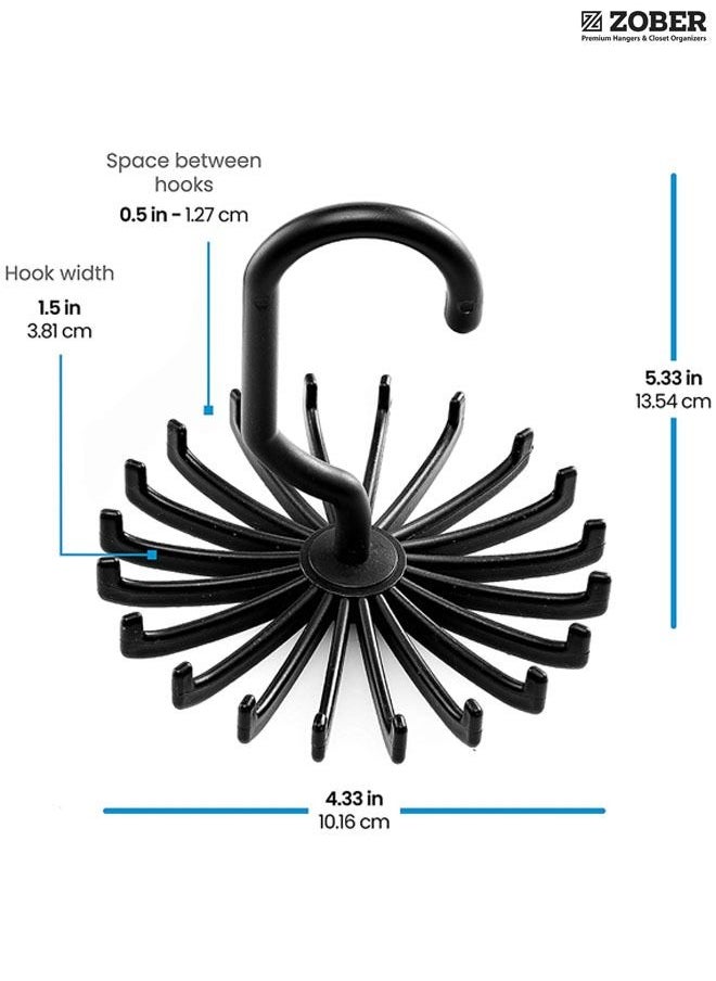 Space Saving Tie and Belt Rack Hangers  (4 Pack)
