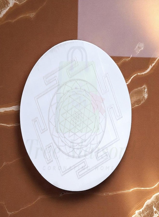 TREE MAISON CORONATING HOMES Selenite Charging Plate – 3 Inch with 10–20 Gram Raw Pyrite Stone | Selenite Plate for Crystal Charging, Energy Healing & Spiritual Decor - Image 5
