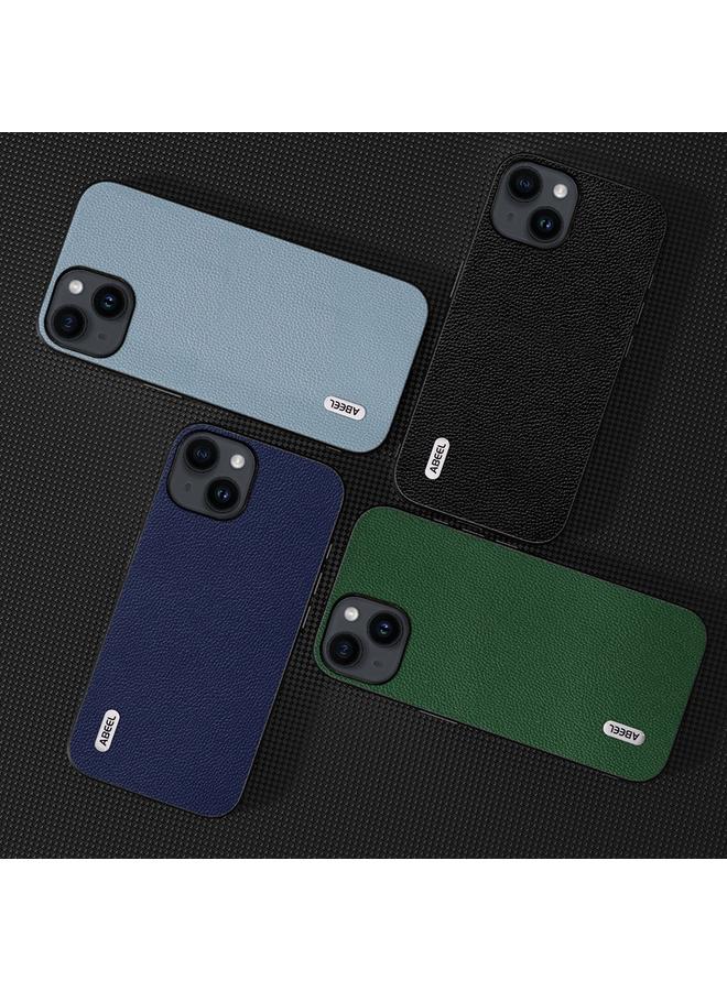 S-TOP Case For iPhone 14 ABEEL Black Edge Genuine Leather Mino Phone Case - Image 5