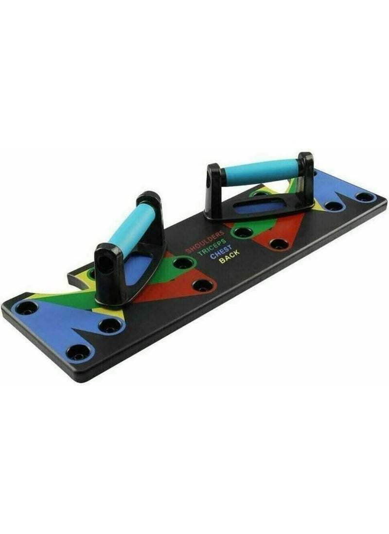 BLOOMING TIME Fitness Push Up Board 9 in 1 Multifunction Muscleboard - Colour Coded Push-up Rack for Home Workouts  - Image 1