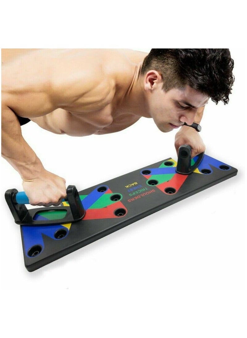 BLOOMING TIME Fitness Push Up Board 9 in 1 Multifunction Muscleboard - Colour Coded Push-up Rack for Home Workouts  - Image 2