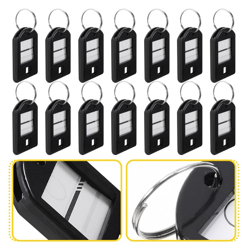 50 Pcs Plastic Key Tags with Label Covers Color Coded Portable Luggage Name Tags for Home Office Travel Organizers - Image 4