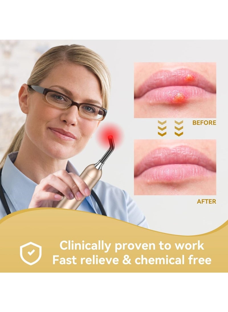Ru syanl Red Light Therapy Device Healing Cold Sore Canker Sore Treatment for Lips Infrared Light Therapy for Fever Blister Pain Relief for Mouth Nose Ear Knee Ankle Muscle  - Image 4