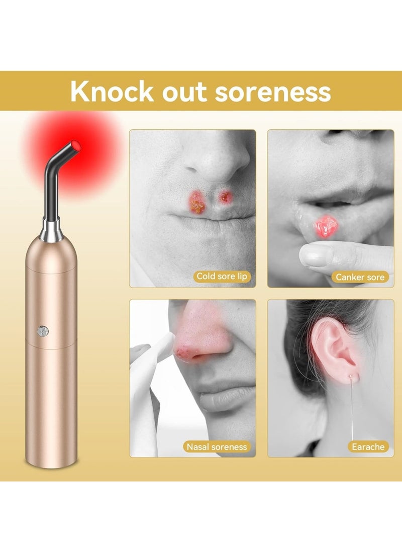 Ru syanl Red Light Therapy Device Healing Cold Sore Canker Sore Treatment for Lips Infrared Light Therapy for Fever Blister Pain Relief for Mouth Nose Ear Knee Ankle Muscle  - Image 5