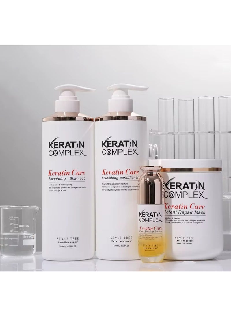 KERATIN COMPLEX Shampoo conditioner serum mask Complex Keratin Hair Care Set Damaged Hair Repair Keratin Moisturizing Hair Shampoo and Conditioner Set  - Image 5