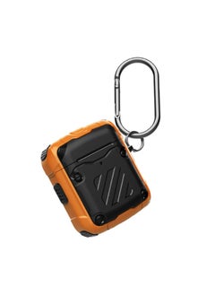 Case Cover Wireless Earphones Three Defenses Transformers Second Generation Protective Case with Hook Up For AirPods 1/2 Orange