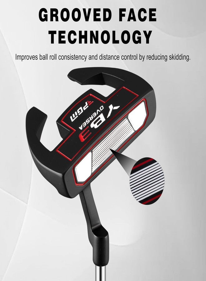 PGM Golf Putter for Men and Women Right Handed - Anti-Twist Mallet Design with Alignment Guide & Stepped Shaft - Low Center of Gravity for Smooth, Accurate Putts - 34 inch - Image 4