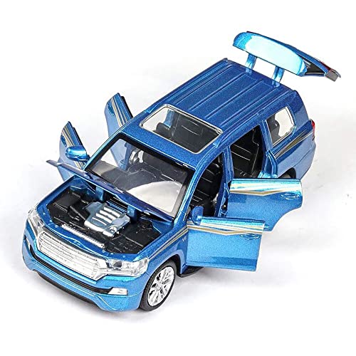 DEUSON ECOM 1:32 Land Cruiser Diecast Metal Toy Car for Kid Pullback with Light Sound - Multi Color - Image 2