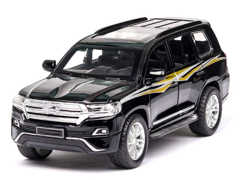 DEUSON ECOM 1:32 Land Cruiser Diecast Metal Toy Car for Kid Pullback with Light Sound - Multi Color - Image 1